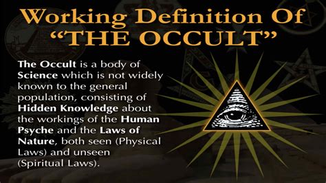 Occult practices society